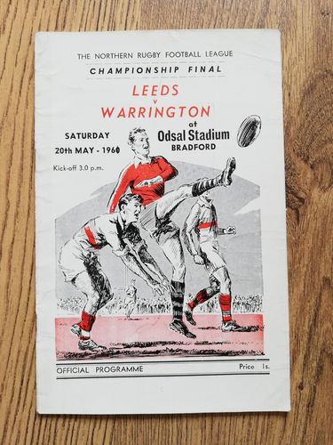 Leeds v Warrington 1961 Championship Final Rugby League Programme
