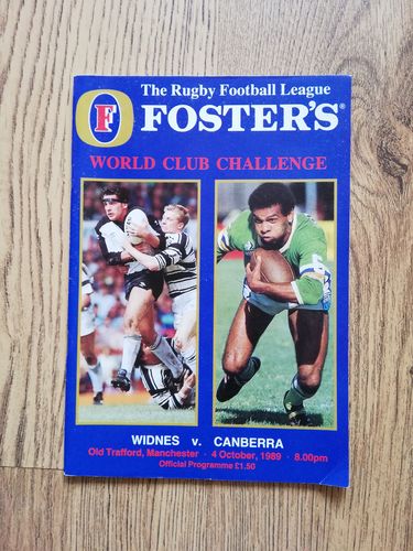 Widnes v Canberra 1989 World Club Challenge Rugby League Programme