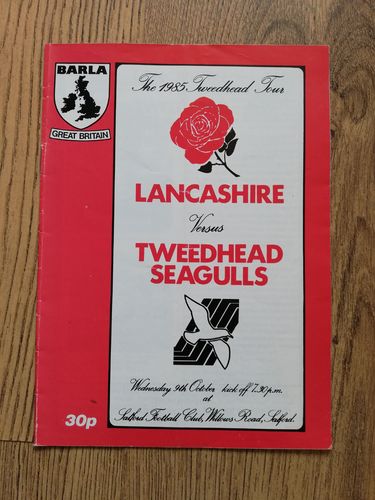 Lancashire v Tweedhead Seagulls Oct 1985 Amateur Rugby League Programme