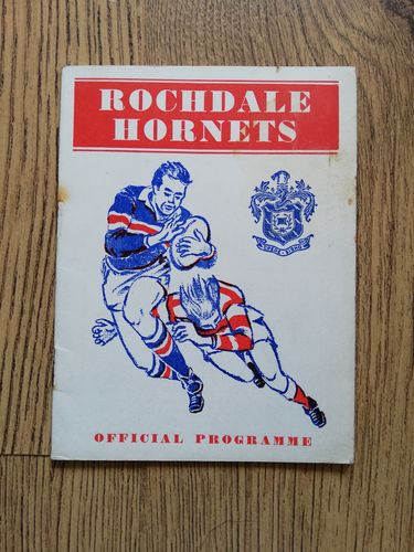 Rochdale Hornets v Barrow Dec 1963 Rugby League Programme