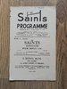 St Helens v Hunslet Sept 1958 Rugby League Programme