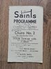 St Helens v Widnes Sept 1959 Rugby League Programme
