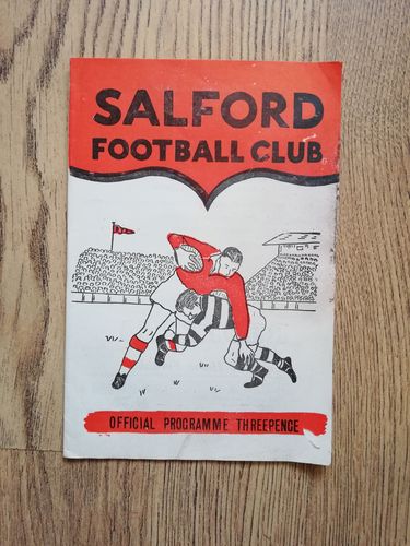 Salford v Workington Town Apr 1959 Rugby League Programme