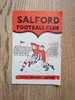 Salford v Workington Town Apr 1959 Rugby League Programme