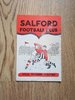 Salford v St Helens Dec 1960 Rugby League Programme