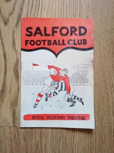 Salford v Dewsbury Oct 1963 Rugby League Programme