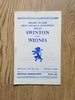Swinton v Widnes May 1963 Rugby League Programme