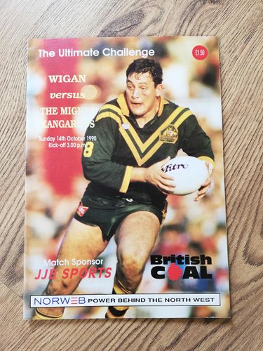 Wigan v Australia Oct 1990 Rugby League Programme