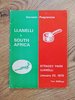 Llanelli v South Africa Jan 1970 Rugby Programme
