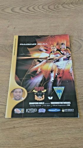 Bradford Bulls v Warrington Wolves Apr 2003 Rugby League Programme