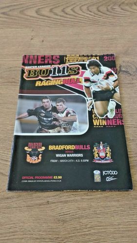 Bradford Bulls v Wigan Warriors Mar 2006 Rugby League Programme
