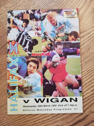 Halifax v Wigan Mar 1995 Rugby League Programme