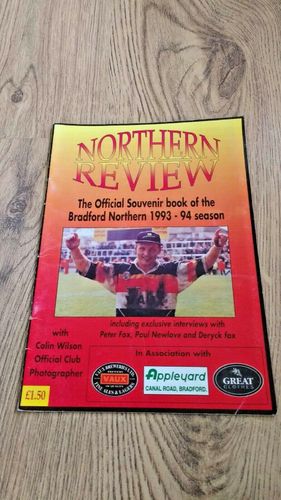 Bradford Northern 1993-94 Season Review Rugby Brochure