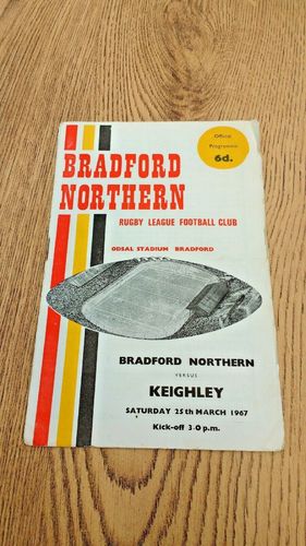 Bradford Northern v Keighley Mar 1967 Rugby League Programme