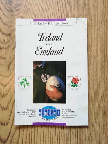 Ireland v England 1989