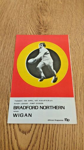 Bradford Northern v Wigan Apr 1977 Rugby League Programme