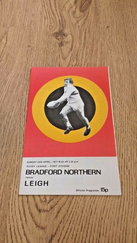 Bradford Northern v Leigh Apr 1977 Rugby League Programme