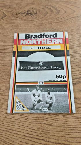 Bradford Northern v Hull Dec 1986 JP Special Trophy Q-Final RL Programme