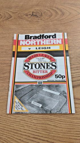 Bradford Northern v Leigh Jan 1987 Rugby League Programme