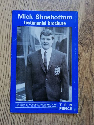 Mick Shoebottom - Leeds 1971 Rugby League Testimonial Brochure