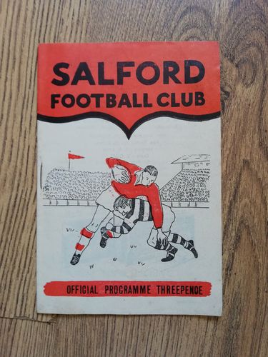 Salford v York Aug 1963 Rugby League Programme