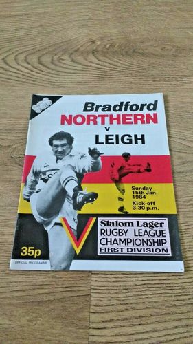 Bradford Northern v Leigh Jan 1984 Rugby League Programme