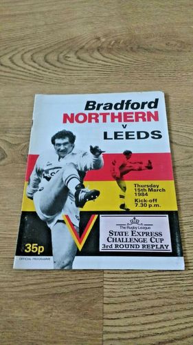 Bradford Northern v Leeds Mar 1984 Challenge Cup Rugby League Programme