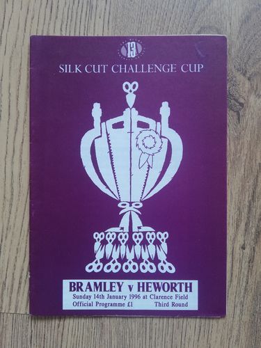 Bramley v Heworth Jan 1996 Challenge Cup Rugby League Programme