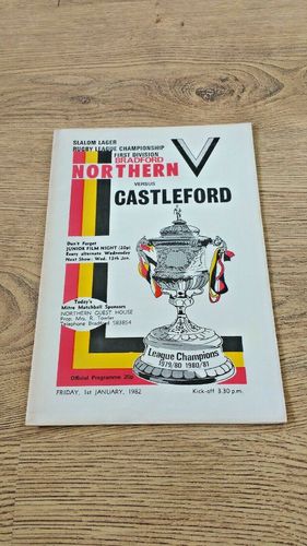 Bradford Northern v Castleford Jan 1982 Rugby League Programme