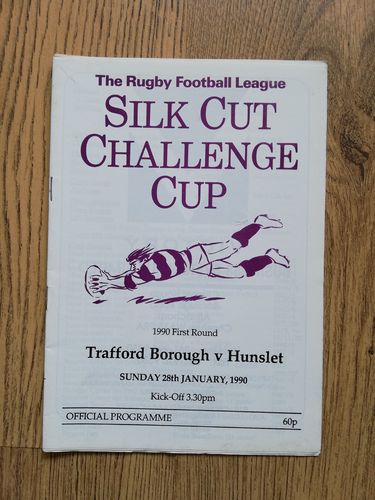 Trafford Borough v Hunslet Jan 1990 Challenge Cup Rugby League Programme