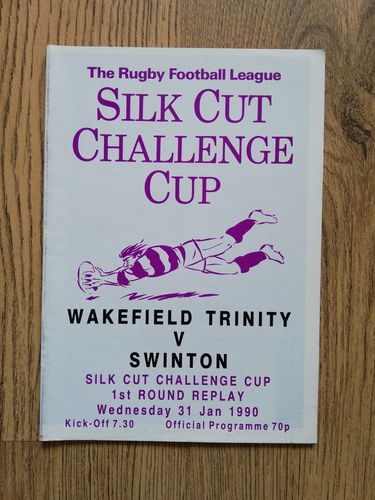 Wakefield Trinity v Swinton Jan 1990 Challenge Cup Rugby League Programme