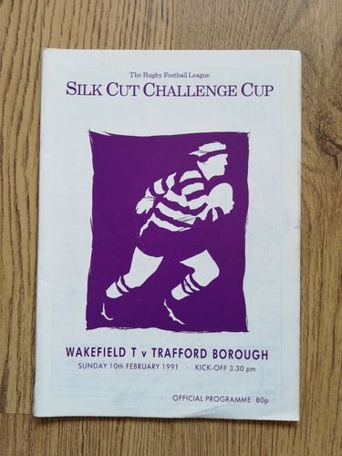Wakefield Trinity v Trafford Borough 1991 Challenge Cup Rugby League Programme