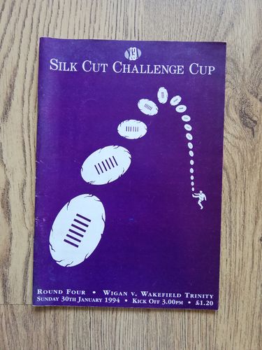 Wigan v Wakefield Trinity Jan 1994 Challenge Cup Rugby League Programme