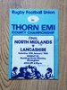 North Midlands v Lancashire Jan 1982 County Championship Final Rugby Programme