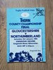 Gloucestershire v Northumberland 1981 County Championship Final Rugby Programme