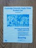 Cambridge University v Steele-Bodgers XV 1984 Rugby Programme