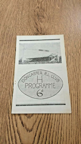 Doncaster v Halifax Aug 1967 Rugby League Programme