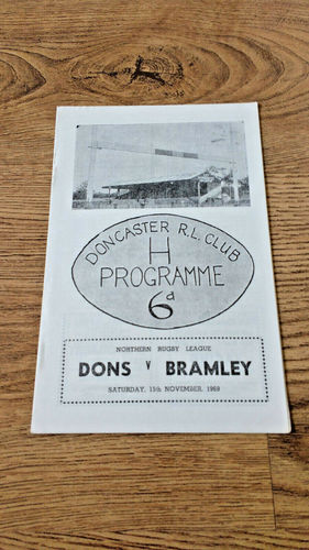 Doncaster v Bramley Nov 1969 Rugby League Programme