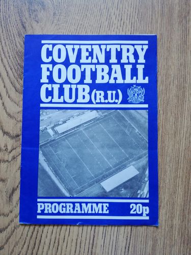 Coventry v Gloucester Apr 1982 John Player Cup Semi-Final Rugby Programme