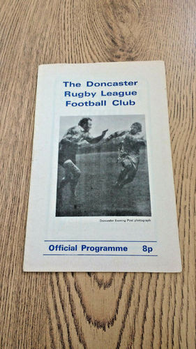 Doncaster v York Oct 1975 Rugby League Programme