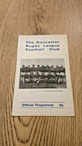 Doncaster v Bramley Dec 1975 Rugby League Programme