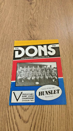 Doncaster v Hunslet May 1986 Rugby League Programme