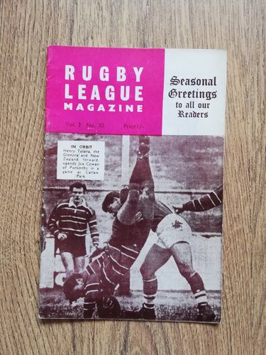 'Rugby League Magazine' Volume 3 Number 30 December 1968