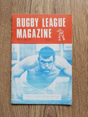 'Rugby League Magazine' Volume 4 Number 37 April 1970