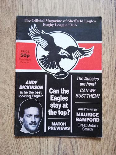 Sheffield Eagles Issue 3 Oct 1986 Official Rugby League Magazine