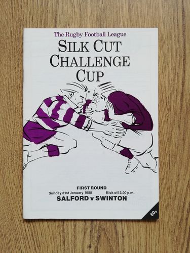 Salford v Swinton Jan 1988 Challenge Cup Rugby League Programme