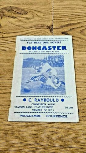 Featherstone Rovers v Doncaster Mar 1965 Rugby League Programme