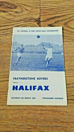 Featherstone Rovers v Halifax Mar 1969 Rugby League Programme