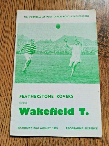 Featherstone Rovers v Wakefield Trinity Aug 1969 Rugby League Programme