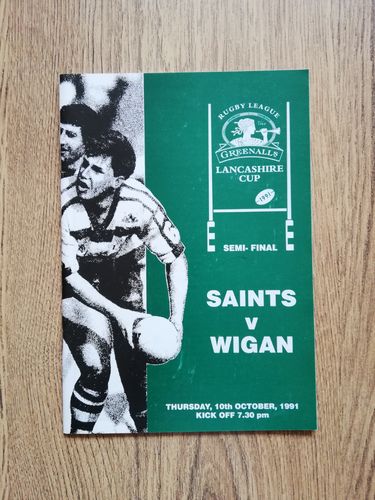 St Helens v Wigan Oct 1991 Lancashire Cup Semi-Final